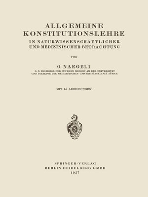 cover image of Allgemeine Konstitutionslehre